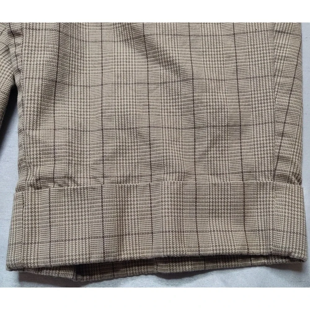 TOMMY‎ HILFIGER Women Size 4 Brown Plaid Cotton 13